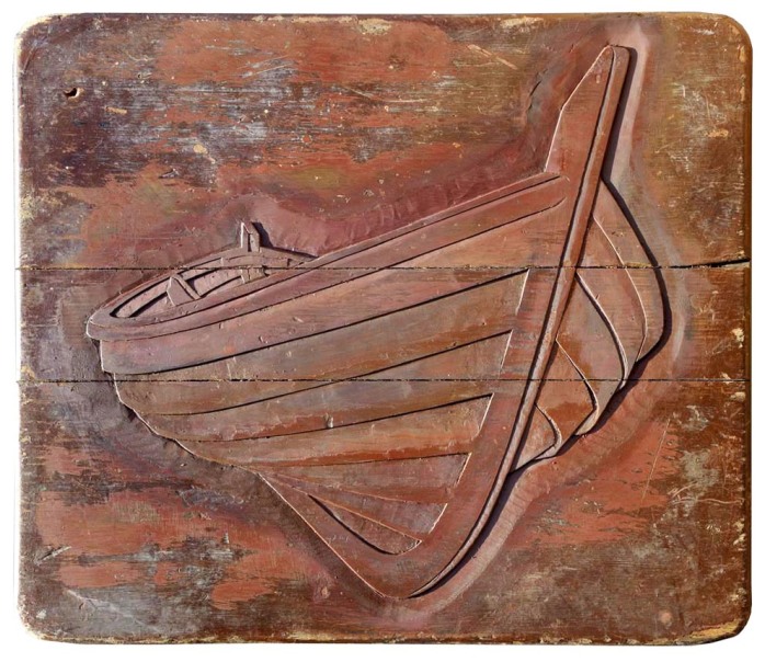 Fourern relief on an old hatch lid